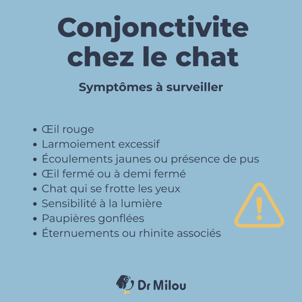 Les symptômes à surveiller pour une conjonctivite chez le chat - les conseils de Dr Milou, vétérinaires à domicile 